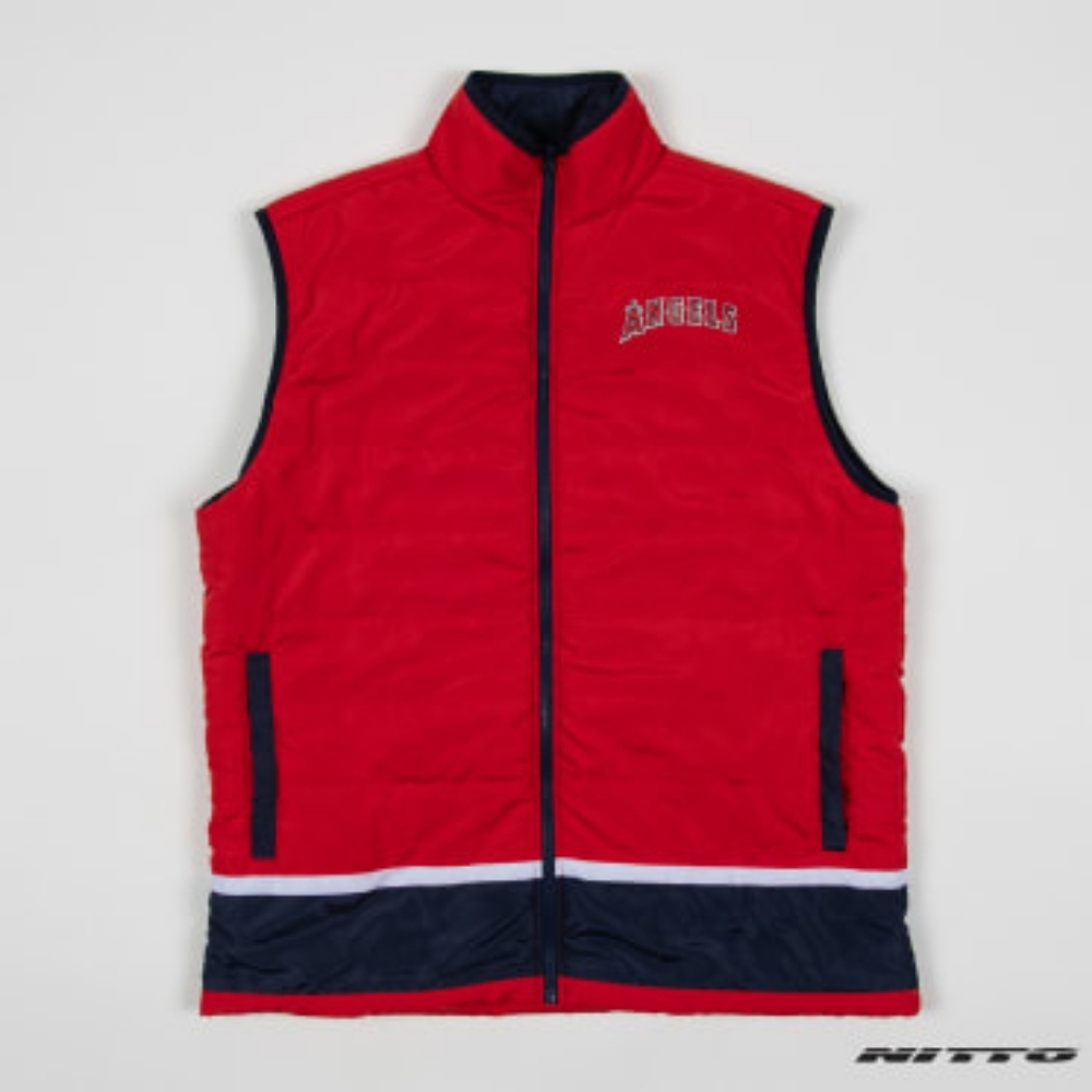 NIB, LOS ANGELES ANGELS Red Zip Up 2 Pocket Vest, Unisex, Size XL